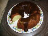 Vanilla Cake with Brown Sugar Glaze