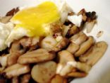 Roasted Garlic & Feta Mushrooms with Runny Egg