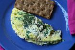 Spinach, Goat Cheese & Olive Omelet