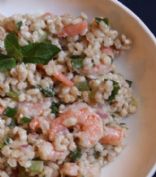 RHODEYGIRLTESTS' Shrimp & Bean Barley Salad