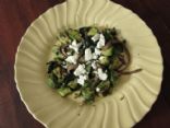 Warm avocado and spinach salad
