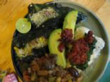 Chiles Rellenos de Quinoa y Frijol