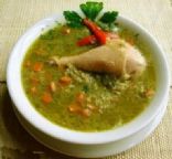 Aguadito de Pollo ( Peruvian chicken & rice soup)