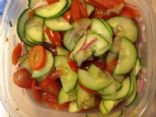 Cucumber tomato onion salad 