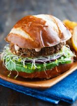 Savory Lentil-Mushroom Burgers