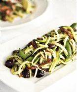 Flat Bean & Raw Zucchini Salad with Mint Dressing