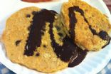 Oatmeal Carob Chip Pancakes with Carob Syrup