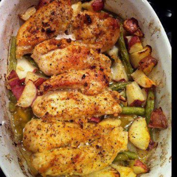 baked low breast sodium chicken recipes With Lemon & Red Beans & Chicken Potatoes Garlic Green