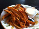 Spicy Sweet Potato Fries with Chipotle Yogurt Dipping Sauce