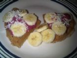 Whole Wheat Waffle with Banana Berry Topping