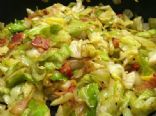 Fried Cabbage with Bacon and Onions 