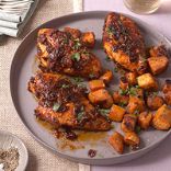 Chipotle-Glazed Chicken with Sweet Potatoes