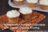  Butterscotch Pumpkin Cupcakes with Cream Cheese Frosting