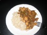 Black Pepper Chicken & Chop Suey Veggie w/brown rice