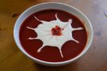 Beet Soup with Goat cheese cream