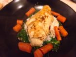 Steamed Asian Chicken, Kale, and Carrots in the Bamboo Steamer