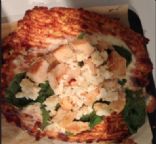 Chicken Alfredo and Spinach pizza