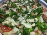 Chicken Spinach n Brocoli Pizza