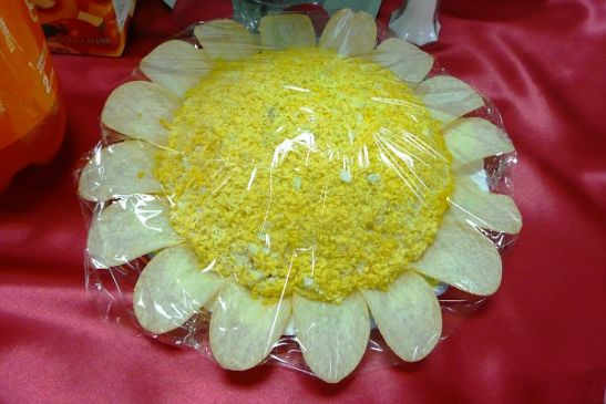 Sunflower Layered Salad Recipe  SparkRecipes