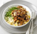 Moroccan mushrooms with couscous