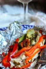 Foil-Baked Fish with Veggies