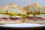 Turkey Ham and Processed American Cheese Sandwich