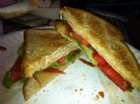 Vegetarian/Vegan Toasted Turkey Club Sandwich