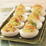 Deviled Eggs with Smoked Salmon and Cream Cheese