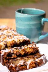 Peggys Famous Coconut Chocolate Chip Banana Bread with Glaze Gone Gluten Free