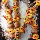Curried Shrimp & Potato Kebobs