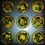 Spinach and Baby Bella Quiches