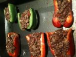 Stuffed Peppers with Lean Beef, Kidney Beans and Red Quinoa
