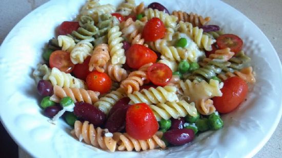 Rotini & Kidney Bean Salad Recipe SparkRecipes