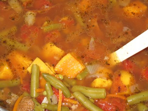 vegetable soup with beef broth