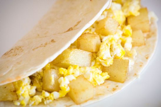 Potato and egg burrito Recipe | SparkRecipes