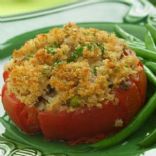 Stuffed Tomatoes with Golden Crumb Topping