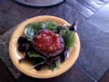 Mexican Open Face Bison Burger