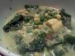 Coconut Chicken and Kale Curry Soup