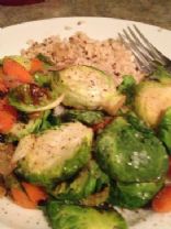 Brussel Sprouts with Carrots, Shallots & Currants