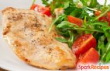 Grilled Chicken Paillard with Lemon and Black Pepper and Arugula-Tomato Salad
