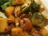 Roasted Squash & Brussel Sprouts with Apples