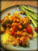 Curried Chickpeas Zucchini Couscous