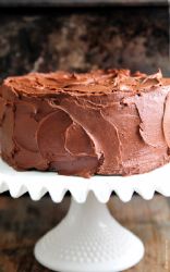 Chocolate Cake w/ chocolate butter cream frosting