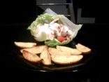 ranch chicken salad with baked potato wedges 