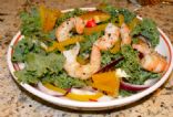 Rainbow Kale Salad w. Steam Grilled Shrimp