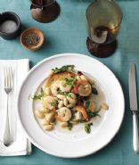 Shrimp with White beans and Toast