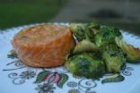 Oil-Roasted Brussel Sprouts (Shown here with Salmon)