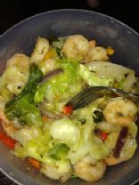 Sauteed Cabbage with Shrimp