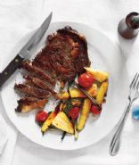 RPAH Steak with Roasted Parsnips and Scallions