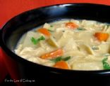 Creamy Roasted Chicken Noodle Soup